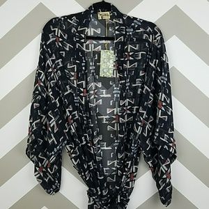 Show Me Your Mumu Kimono Wrap Top Small NEW